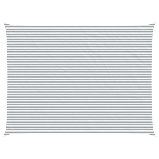 vidaXL Sun Shade Sail Light Grey and White 8 x 6 m