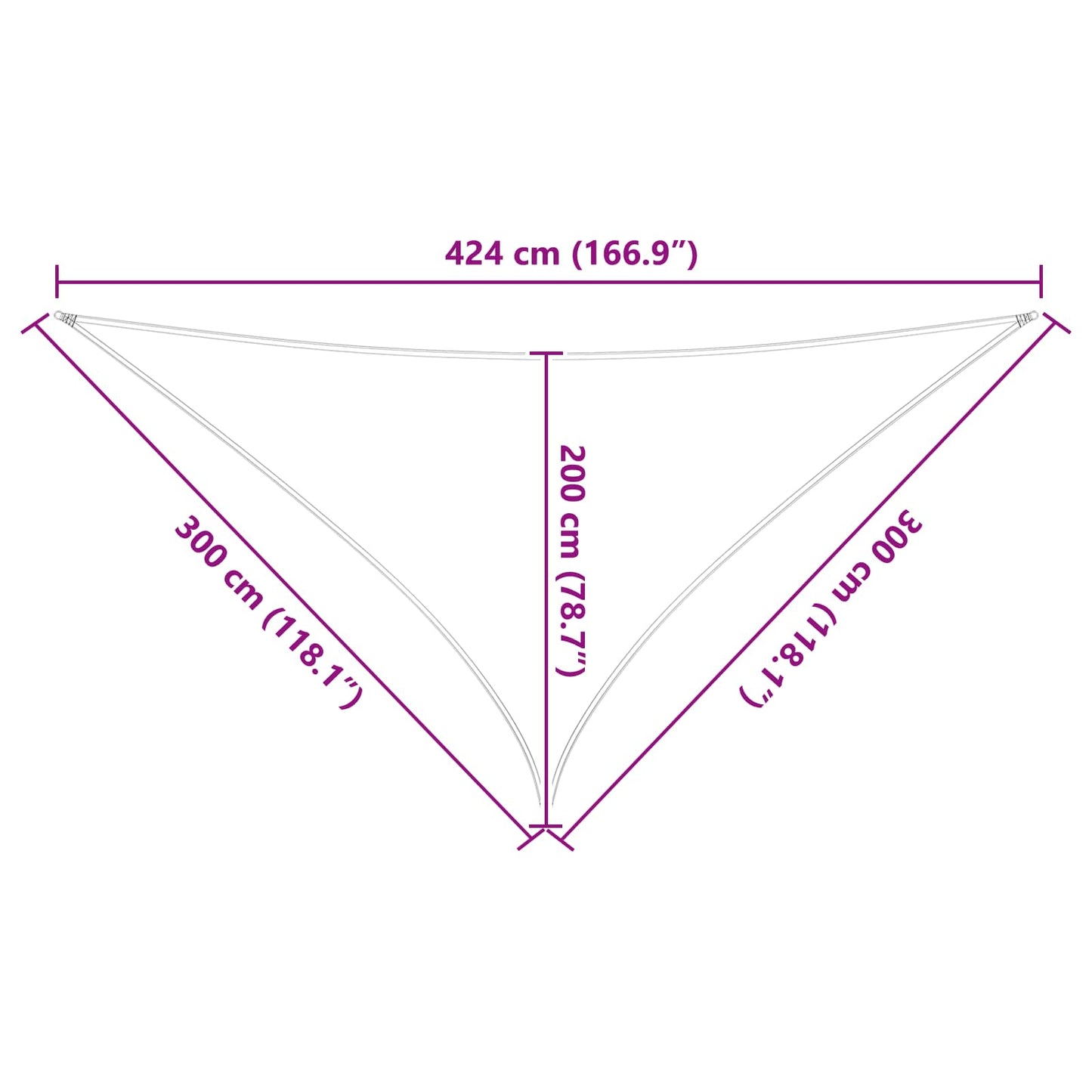 vidaXL Sun Shade Sail Orange and Brown 3 x 3 x 4.24 m