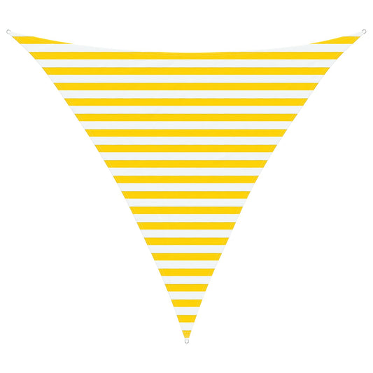 vidaXL Sun Shade Sail Yellow and White 3 x 3 x 3 m