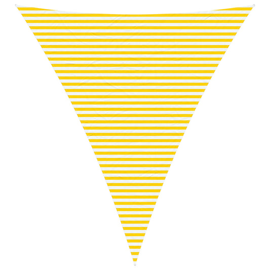 vidaXL Sun Shade Sail Yellow and White 5 x 6 x 6 m