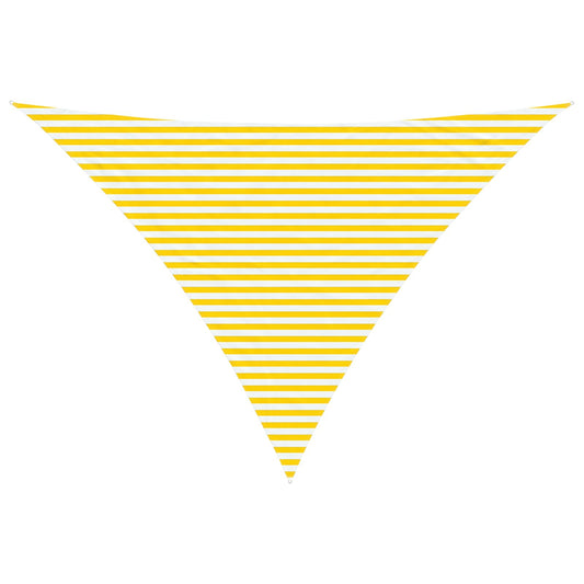 vidaXL Sun Shade Sail Yellow and White 5 x 5 x 6 m