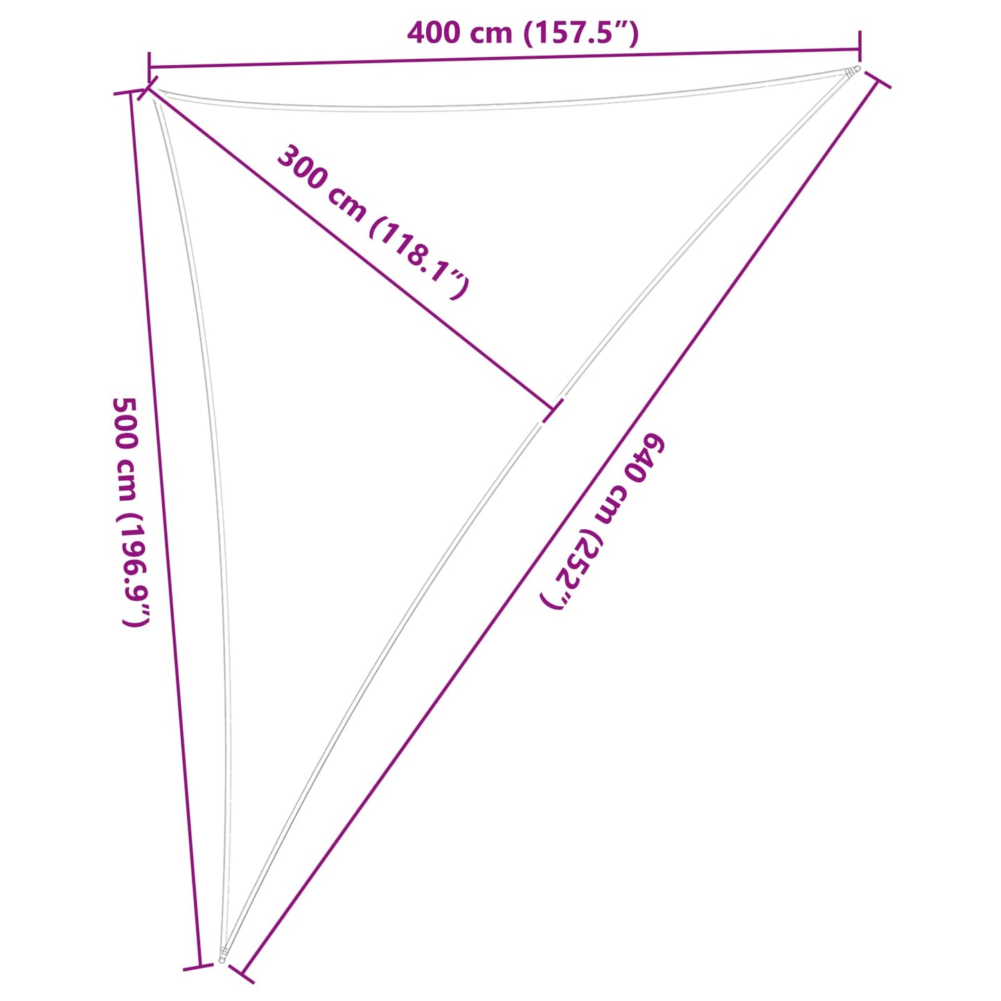 vidaXL Sun Shade Sail Yellow and White 4 x 5 x 6.4 m