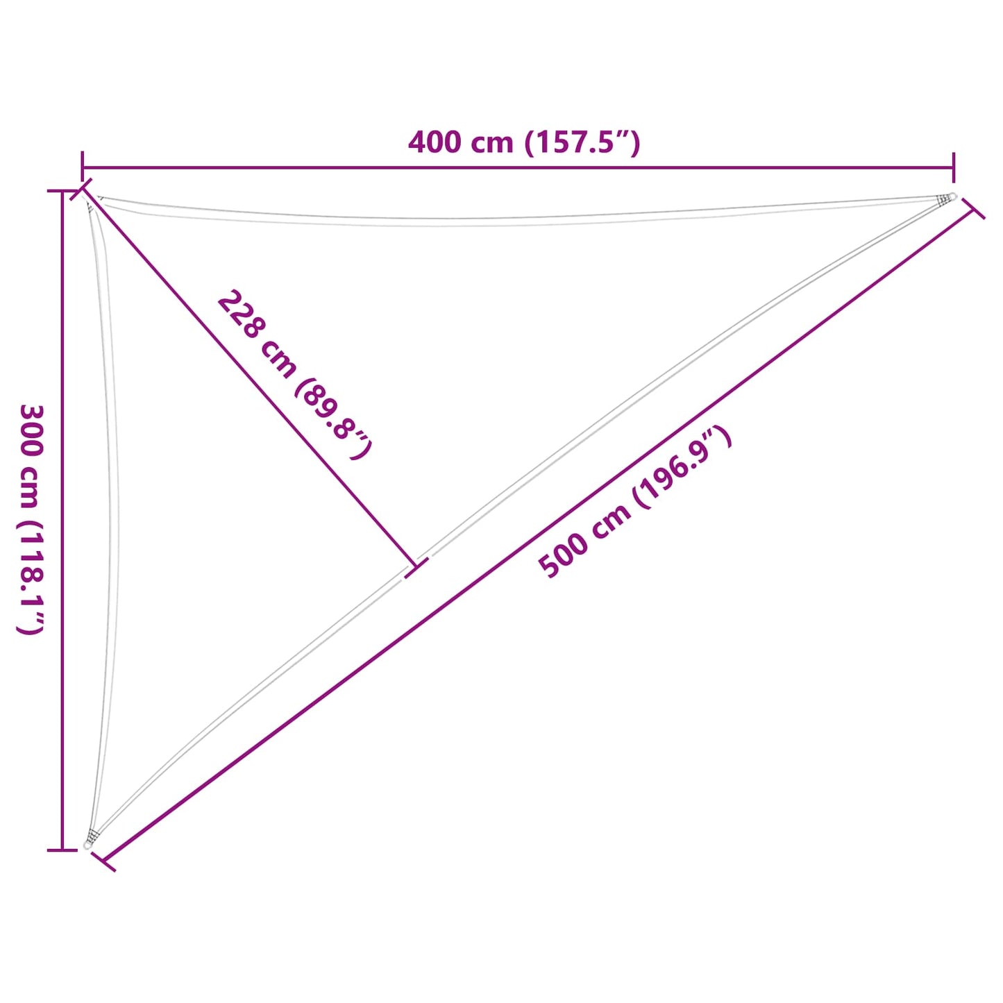 vidaXL Sun Shade Sail Blue and White 3 x 4 x 5 m 100% Polyester Oxford