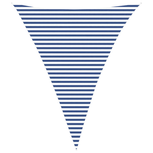 vidaXL Sun Shade Sail Blue and White 4 x 5 x 5 m 100% Polyester Oxford