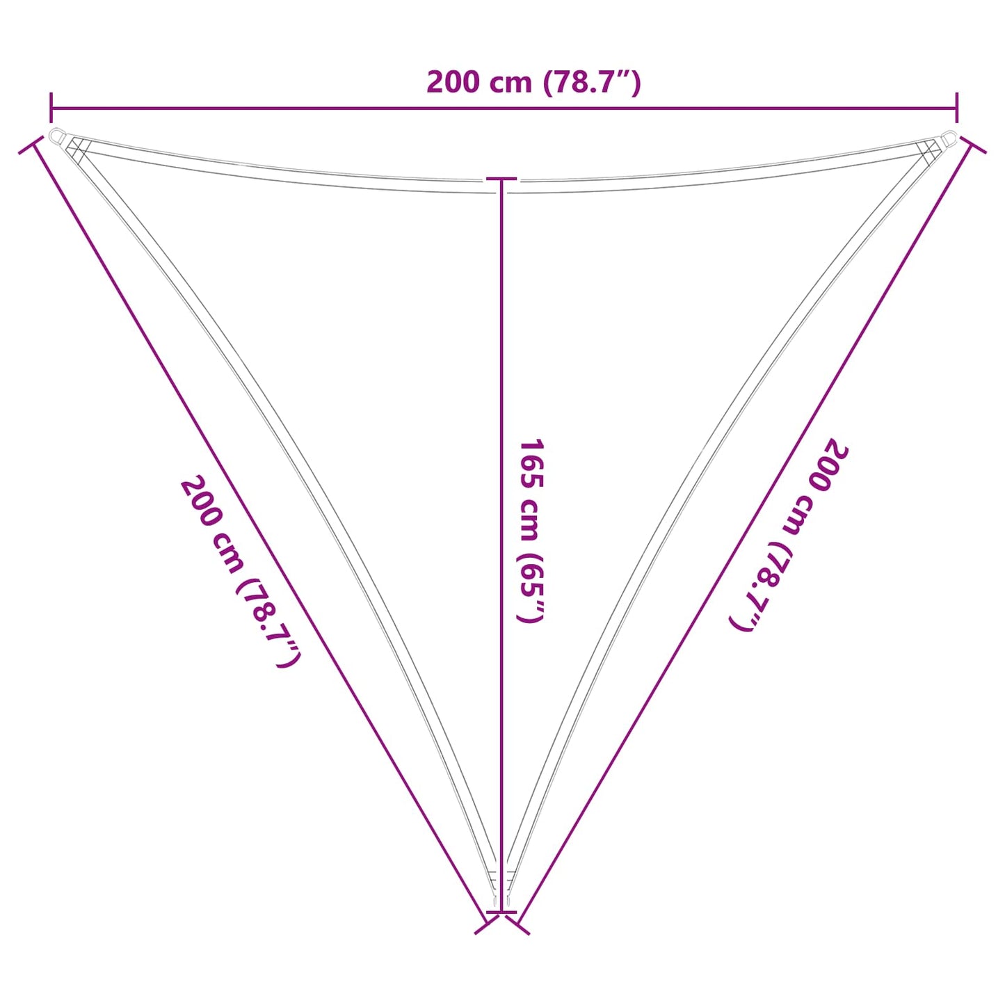 vidaXL Sun Shade Sail Light Grey and White 2 x 2 x 2 m