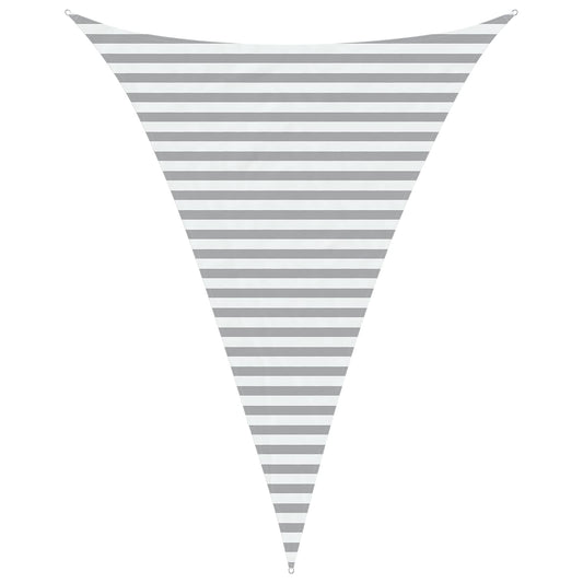 vidaXL Sun Shade Sail Light Grey and White 3 x 4 x 4 m