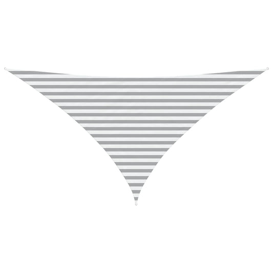vidaXL Sun Shade Sail Light Grey and White 3.5 x 3.5 x 4.9 m