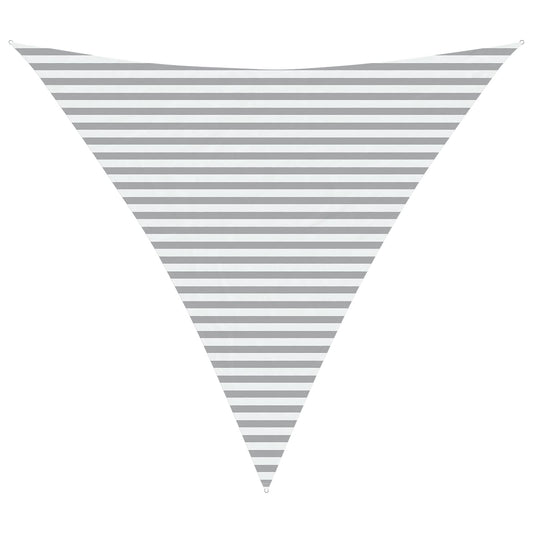 vidaXL Sun Shade Sail Light Grey and White 4.5 x 4.5 x 4.5 m