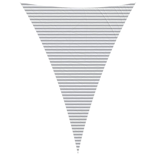 vidaXL Sun Shade Sail Light Grey and White 5 x 7 x 7 m