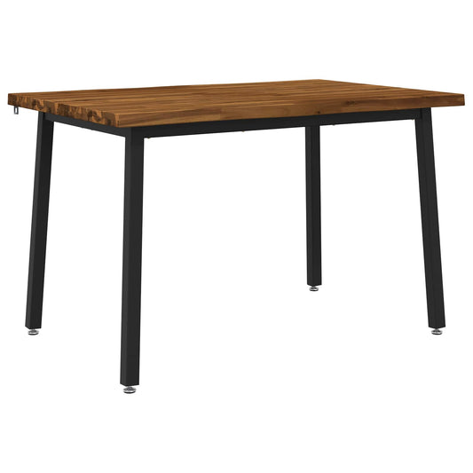 vidaXL 120 x 70 x 75 cm Solid Acacia Wood Natural and Black