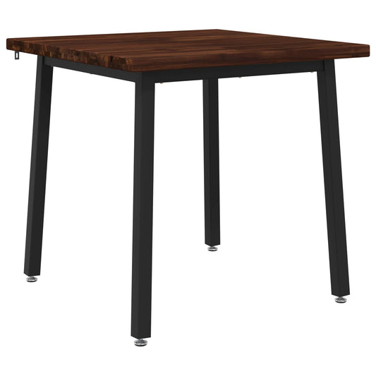 vidaXL 60 x 55 x 75 cm Solid Acacia Wood Dark Brown and Black
