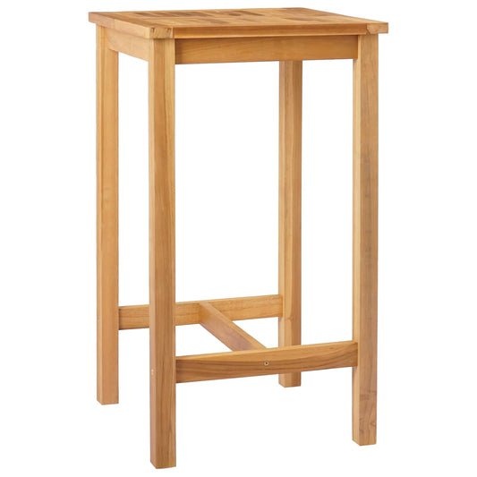 vidaXL Bar Table Natural 60 x 60 x 105 cm Solid-Teak