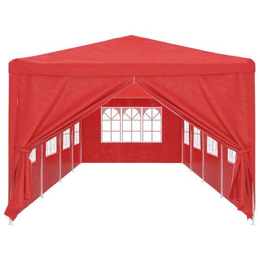 vidaXL Party Tent 1200 x 300 x 255 cm Red PE and Steel