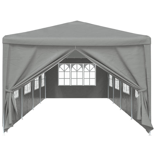 vidaXL Party Tent 1200 x 300 x 255 cm Light Grey PE and Steel