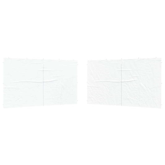vidaXL Party Tent Sidewall 2 pcs White 400 x 195 cm PE and Steel
