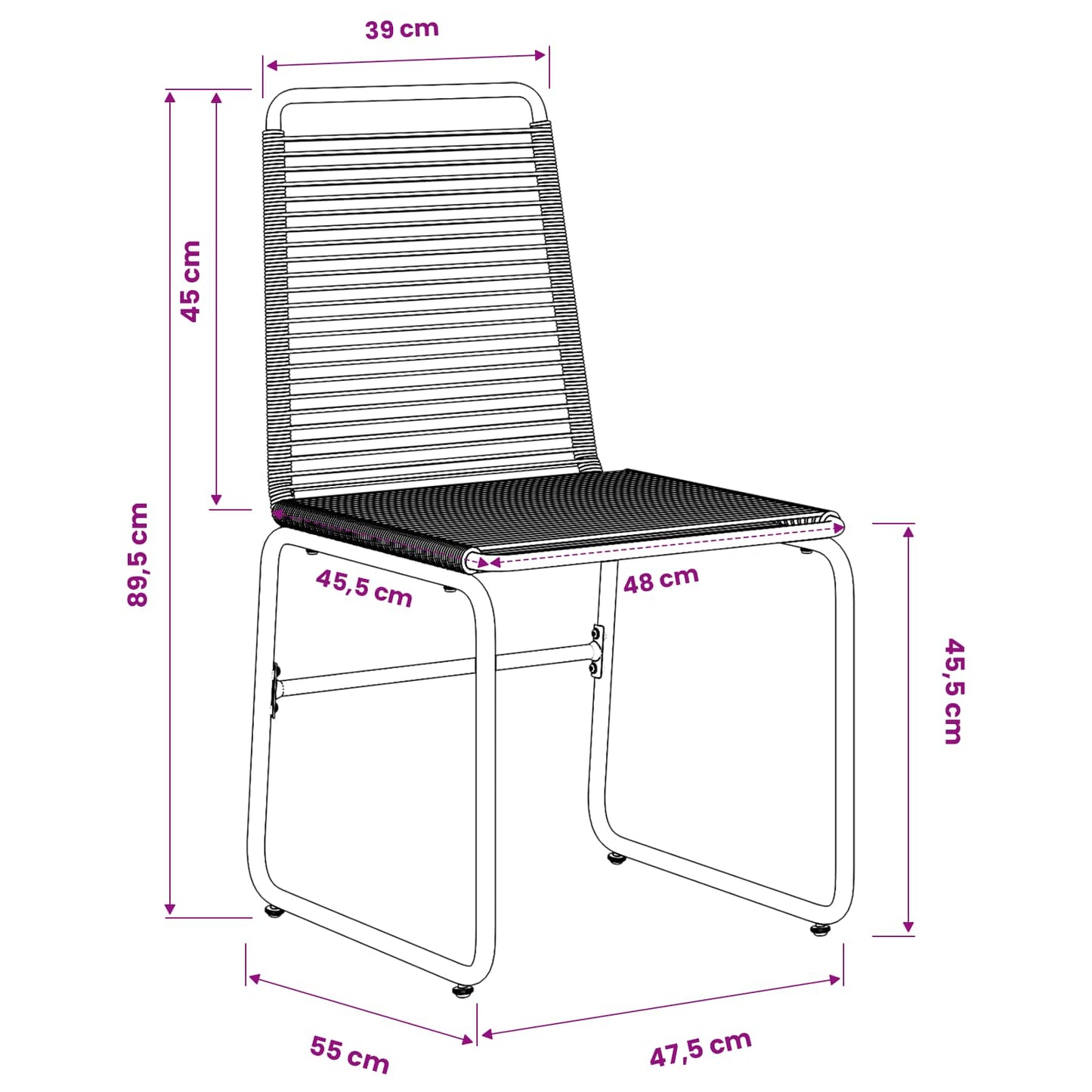vidaXL Garden Set 5 pcs Black Metal and Rattan