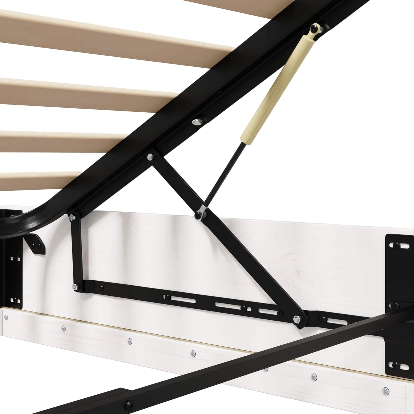 vidaXL Ottoman Bed Frame White 120 x 190 cm Solid Pine Wood