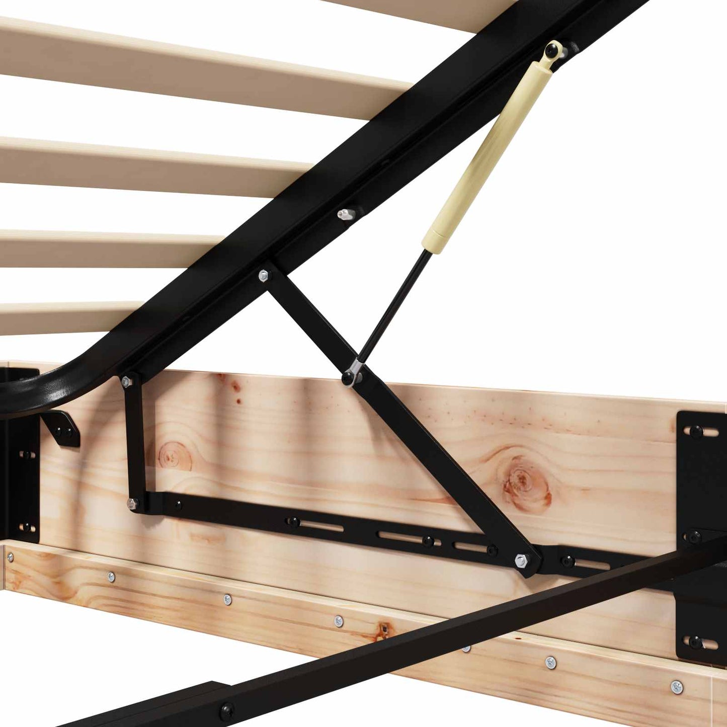 vidaXL Ottoman Bed Frame Natural 140 x 190 cm Solid Pine Wood
