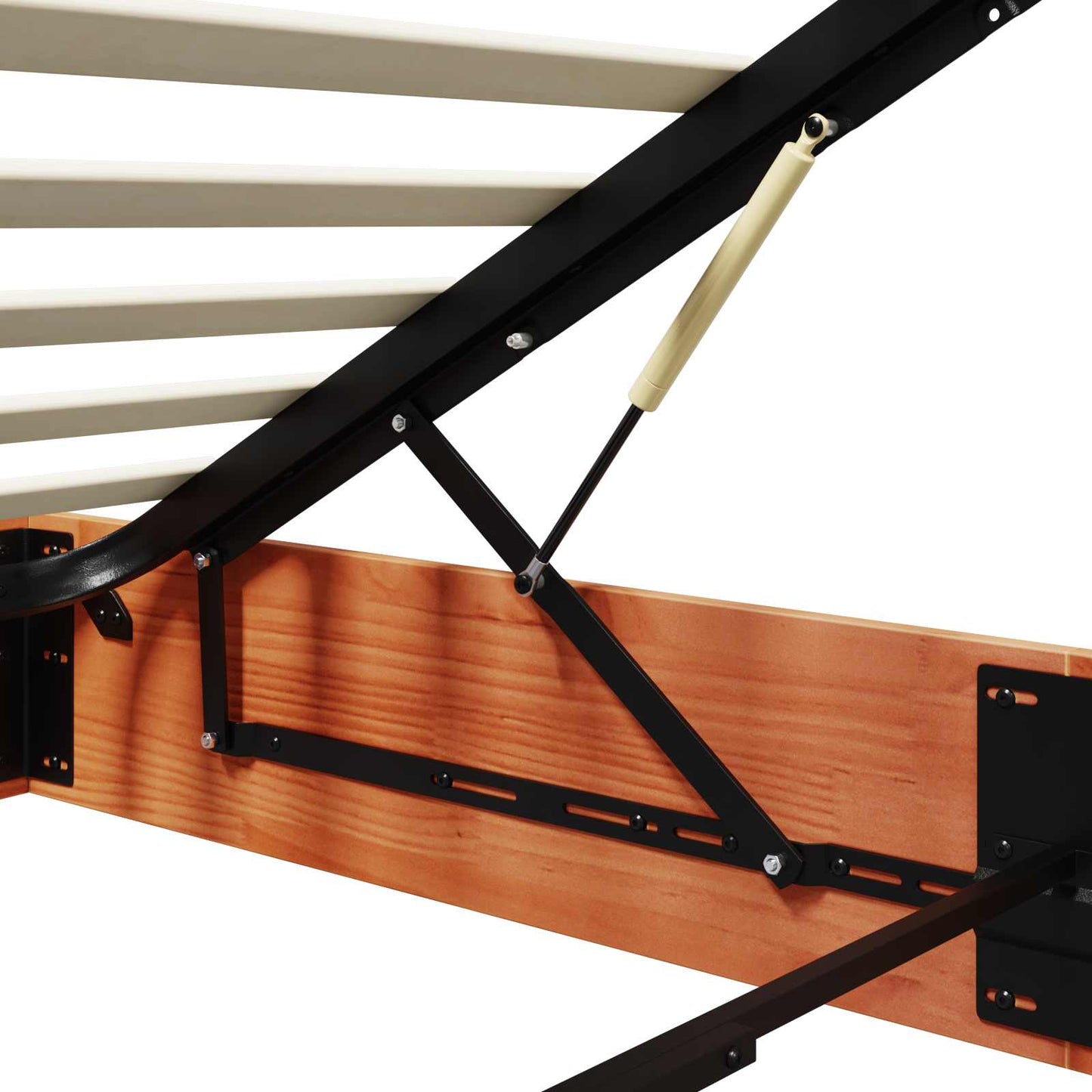 vidaXL Ottoman Bed Frame with Storage Wax Brown 90 x 190 cm