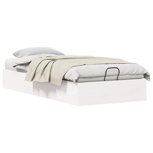 vidaXL Ottoman Bed Frame with Storage White 90 x 200 cm