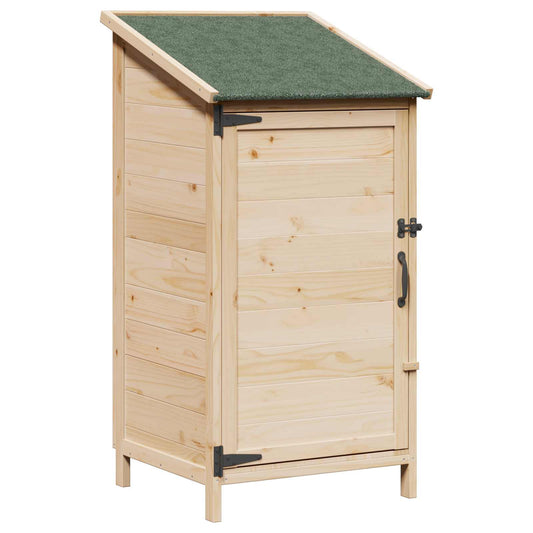 vidaXL Garden Shed with Roof Natural 59 x 56 x 113.5 cm Solid Fir Wood