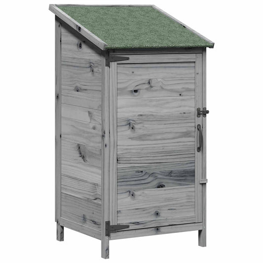 vidaXL Garden Shed with Roof Grey 59 x 56 x 113.5 cm Solid Fir Wood