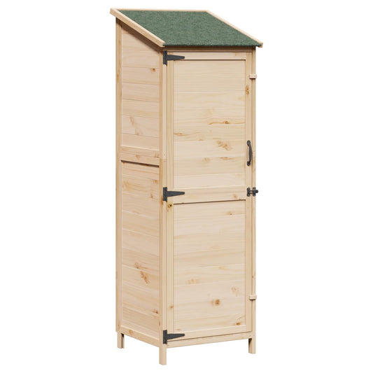 vidaXL Garden Shed Natural 59.5 x 56 x 176.5 cm Solid Fir Wood