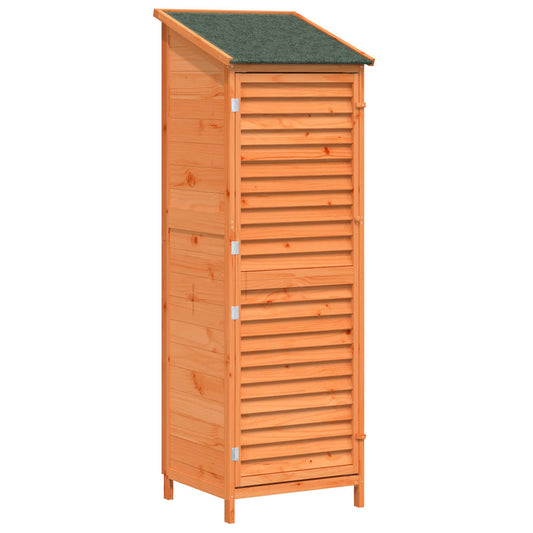 vidaXL Garden Shed with Roof Brown 59 x 56 x 176 cm Solid Fir Wood