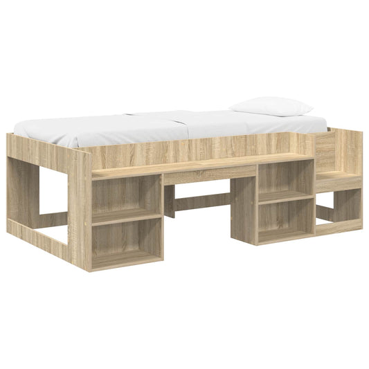 vidaXL Kids'Bed Frame with Storage Sonoma Oak 90 x 200 cm