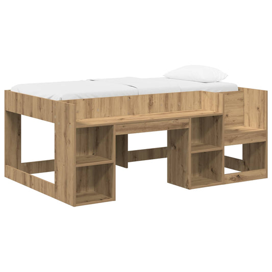 vidaXL Kids'Bed Frame with Storage Artisan Oak 80 x 160 cm