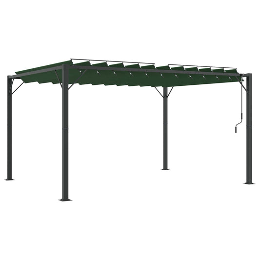 vidaXL Gazebo with Louvered Roof 3 x 4 x 2.14 m Green