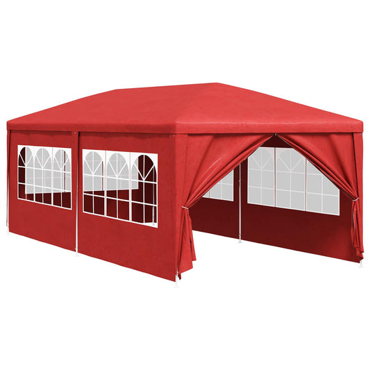 vidaXL Party Tent Red 600 x 300 x 255 cm PE and Steel