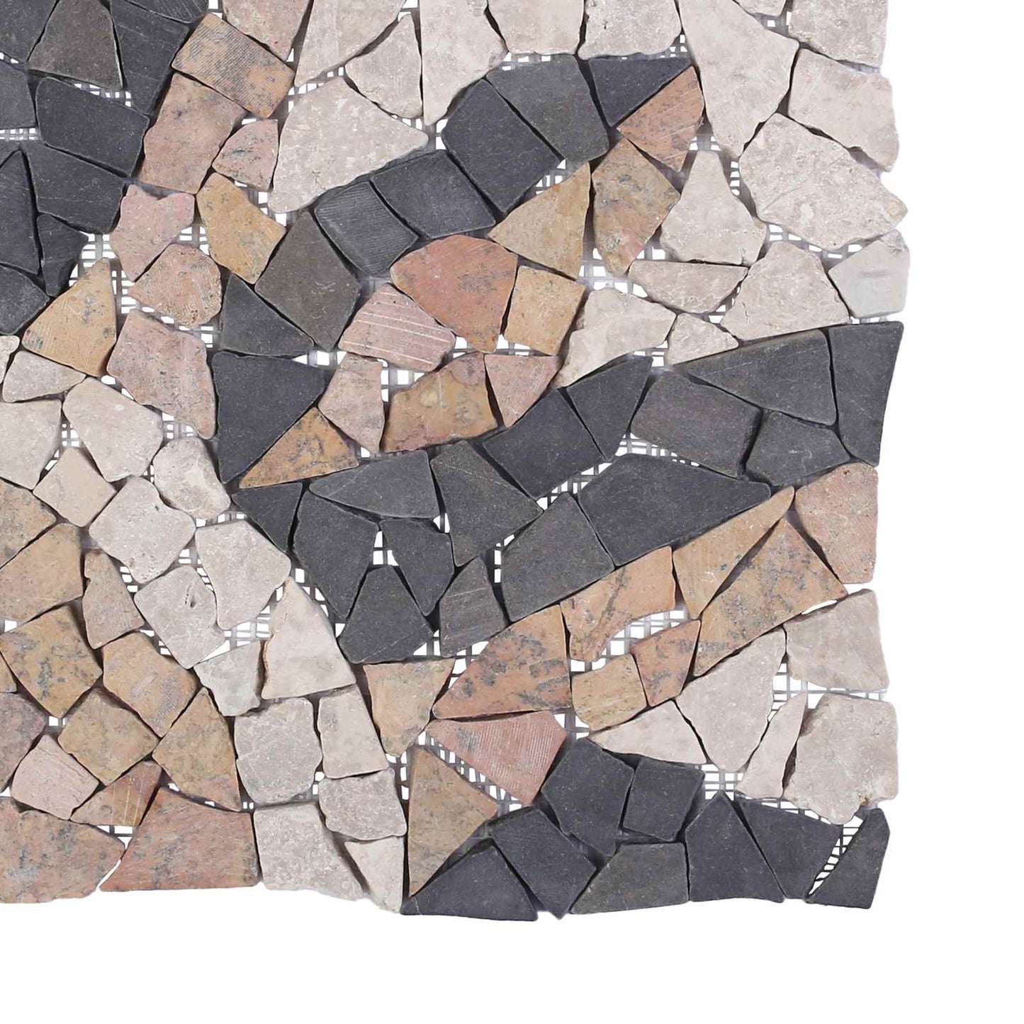 vidaXL Mosaic Tiles Sun Pattern Multicolour 120 x 120 cm Marble