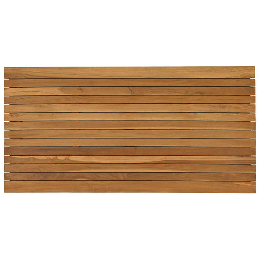 vidaXL Table Top 110 x 55 x 3.5 cm Rectangular Solid Teak Wood Natural