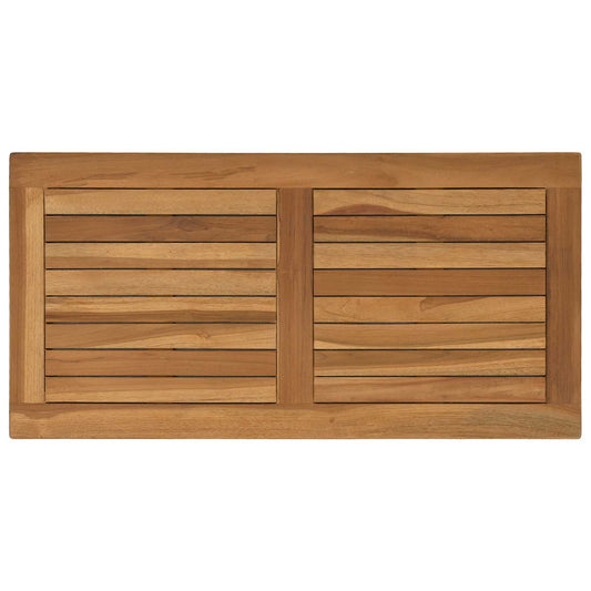 vidaXL Table Top Rectangular Solid Teak Wood Natural