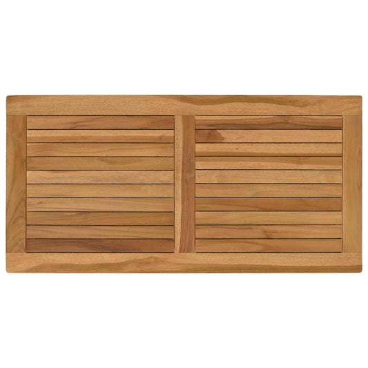 vidaXL Table Top Rectangular Solid Teak Wood Natural