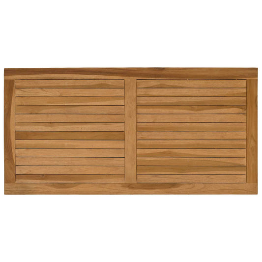 vidaXL Table Top Rectangular Solid Teak Wood Natural