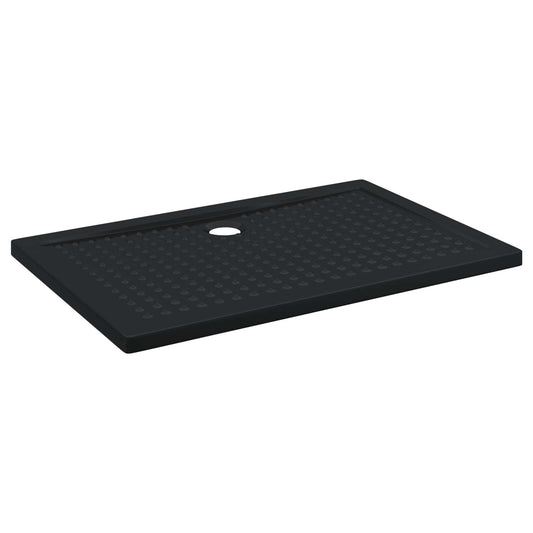 vidaXL Shower Base Tray with Dots 120 x 80 x 4 cm ABS Black