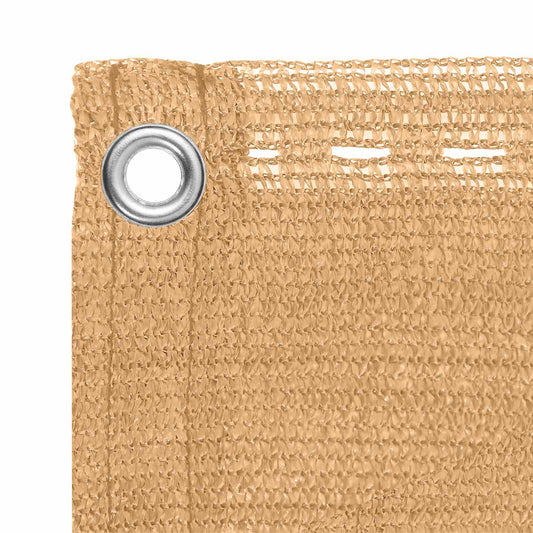 vidaXL Balcony Screen Sand 90 x 600 cm HDPE and Aluminium