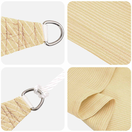 vidaXL Sunshade Sail 2 x 6 m HDPE Rectangular Beige