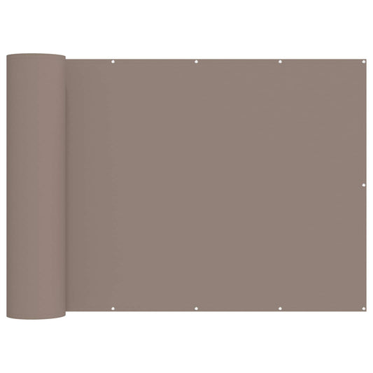 vidaXL Balcony Privacy Screen 150 x 500 cm Fabric with PU Coated Taupe