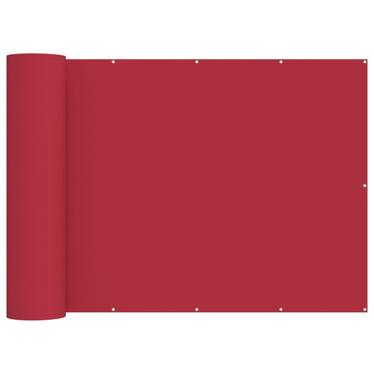 vidaXL Balcony Privacy Screen 150 x 500 cm Fabric with PU Coated Red