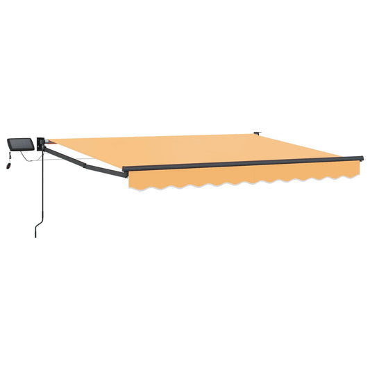 vidaXL Manual Retractable Awning with LEDs Sand