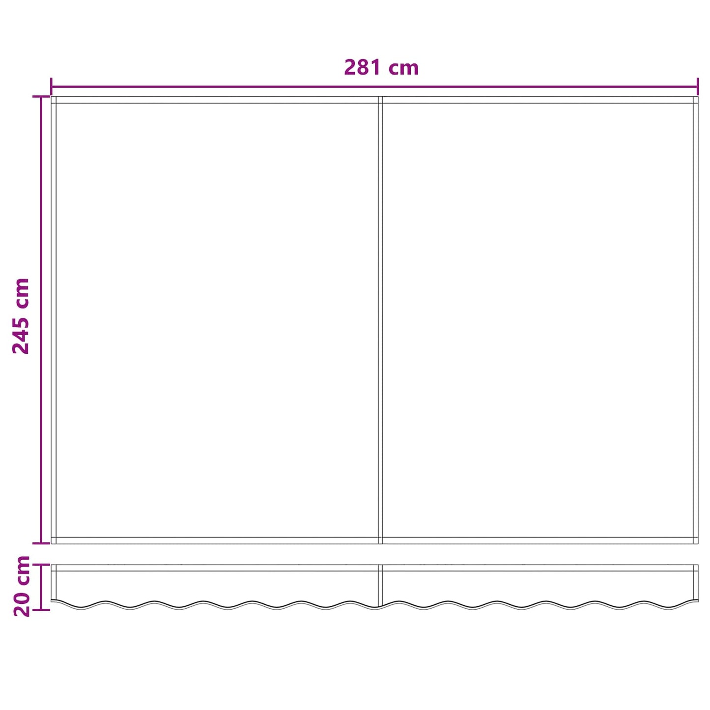 vidaXL Electric Retractable Awning Light Grey and White 3 x 2.5 m