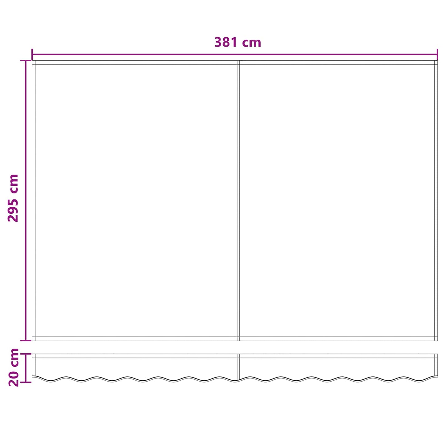 vidaXL Electric Retractable Awning Light Grey and White 4 x 3 m