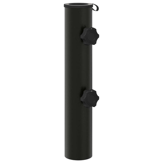 vidaXL Parasol Base Tube 0.6 kg Black Iron for 40-50 mm Pole