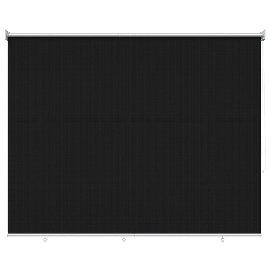 vidaXL Outdoor Roller Blind 90% UV Block Black 200 x 140 cm HDPE