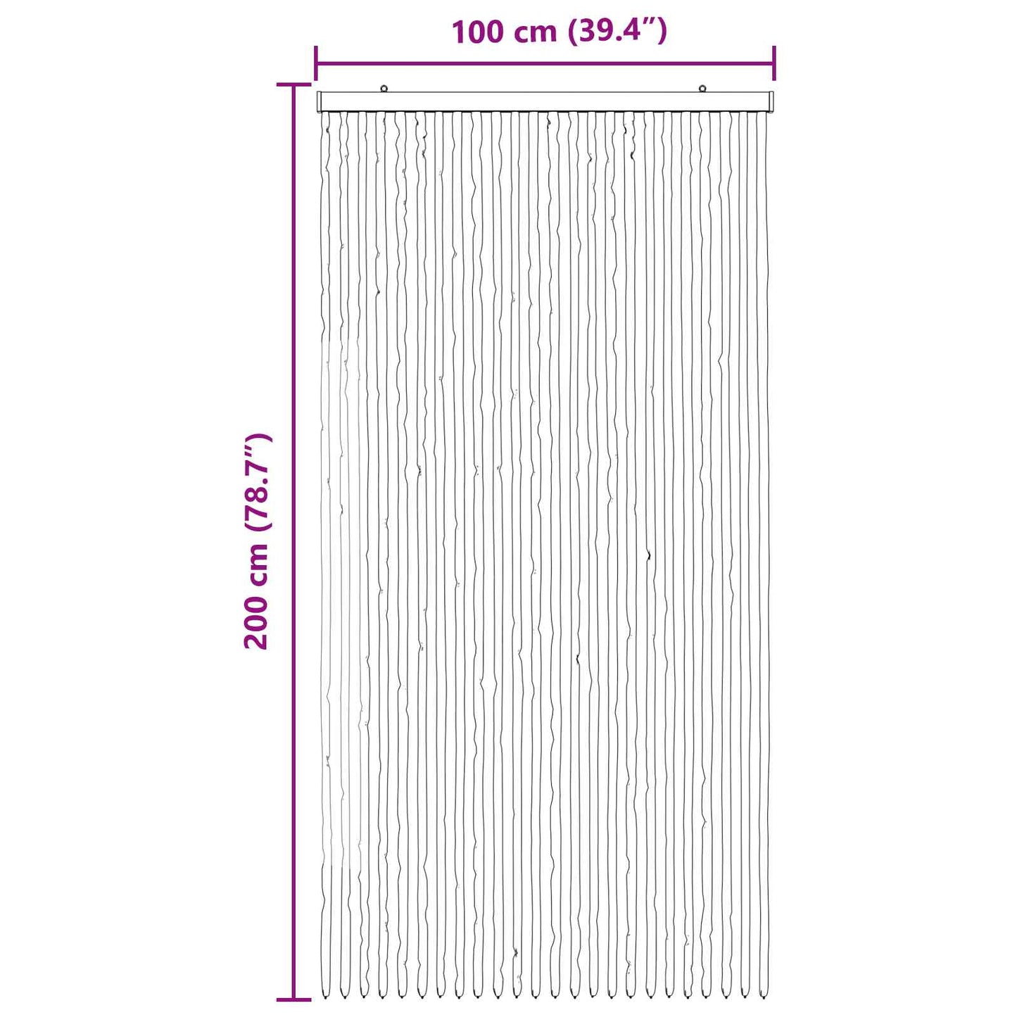 vidaXL Insect Curtain Chenille Grey and Beige 100 x 200 cm 100% PP