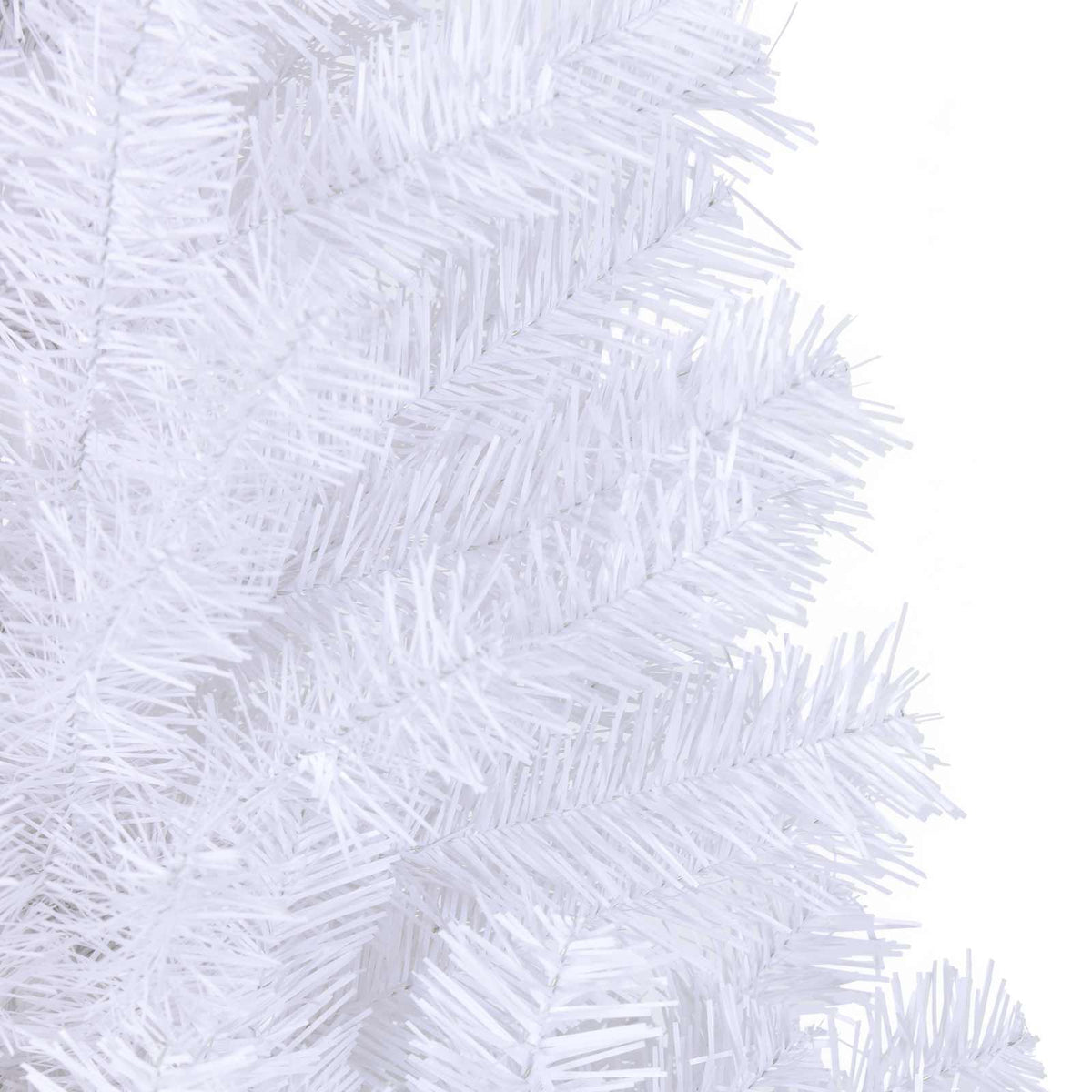 vidaXL Artificial Christmas Tree with Stand White 210 cm PVC and Steel