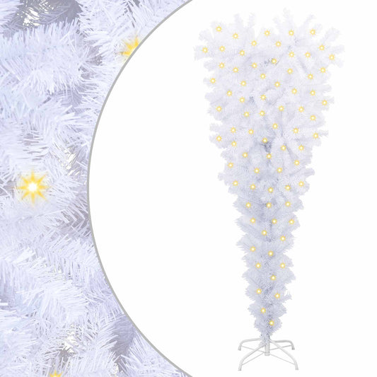 vidaXL Artificial Christmas Tree with Stand White 120 cm PVC and Steel